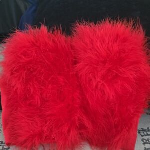 Fluffy Red Fur Accessory